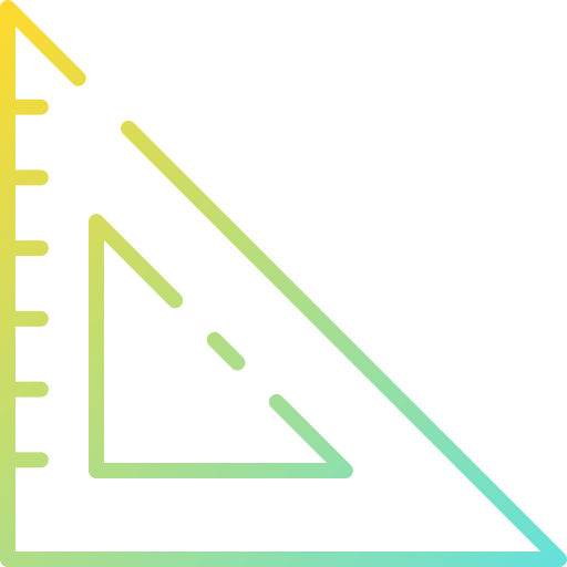 Triangular ruler ícono