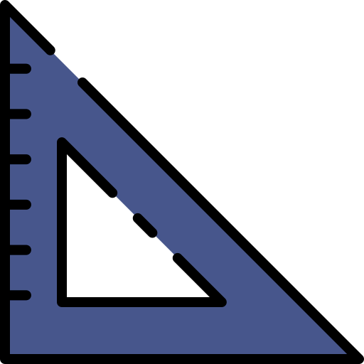 Triangular ruler icône