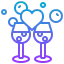 Champagne glasses icon 64x64