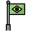 Brazil flag icône 64x64