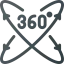 360 degrees Ikona 64x64