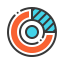 Circular diagram icon 64x64