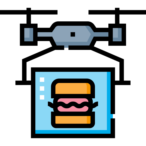Drone delivery icon