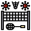 Badminton court icon 64x64