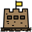 Sand castle icon 64x64