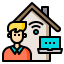 Working at home アイコン 64x64