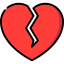 Broken heart icon 64x64