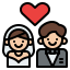 Bride and groom Ikona 64x64