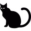 Кот черный иконка 64x64