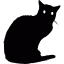 Черная кошка иконка 64x64