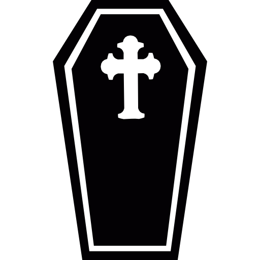 Гроб с крестом иконка