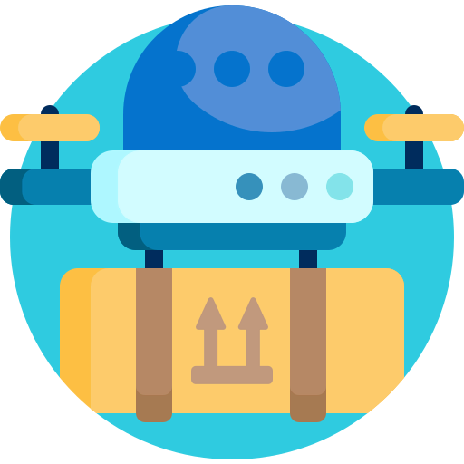 Drone delivery icon