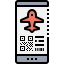 Plane ticket icon 64x64