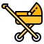 Baby stroller icon 64x64
