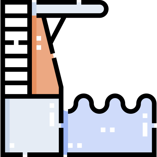 Diving platform icon