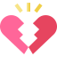 Broken heart icon 64x64