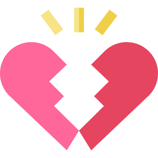 Broken heart icon