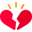 Broken heart icon 64x64