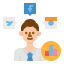 Social media marketing ícone 64x64