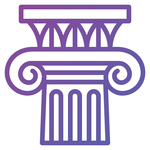 Ionic pillars icon