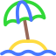 Sun umbrella icon 64x64