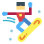 Snowboarding icon 64x64