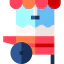Popcorn cart icon 64x64