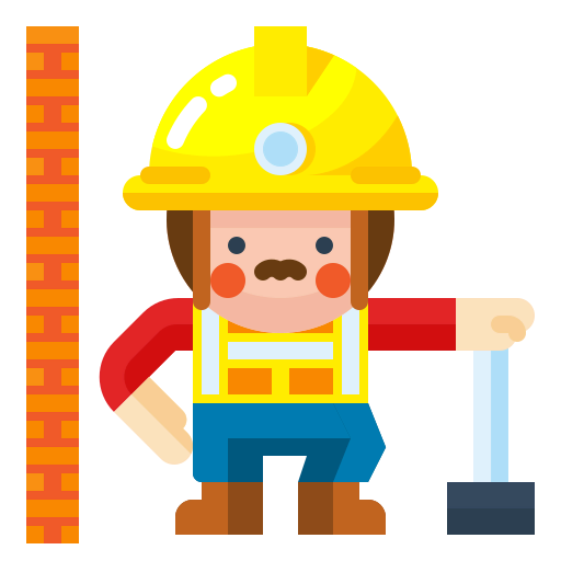 Construction worker icon