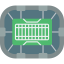 American football field icon 64x64