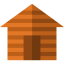 Wood house icon 64x64