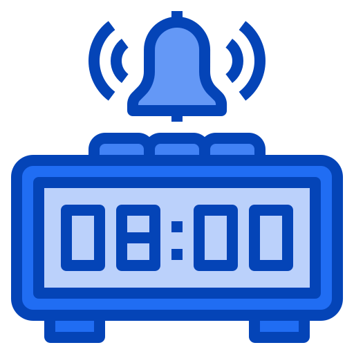 Digital alarm clock icon