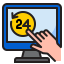 24 hours 图标 64x64