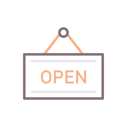 Open sign icon