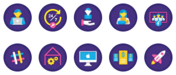 Коворкинг набор иконок