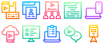 Elearning pacote de ícones