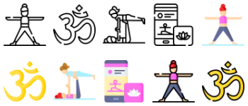 Yoga icon pack