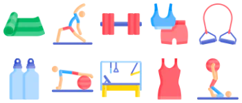 Pilates jeu d'icônes