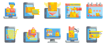 Online Shopping paquete de iconos