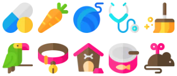 Зоомагазин набор иконок