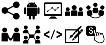 Веб-разработка SEO набор иконок