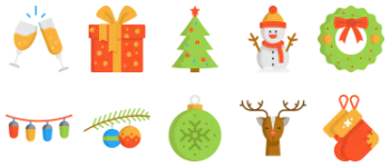 Christmas jeu d'icônes