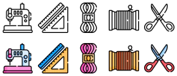 Sewing icon pack