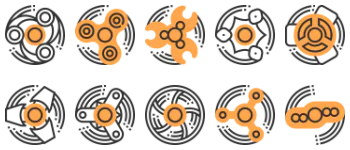 Fidget spinner icon pack