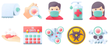 Coronavirus набір іконок