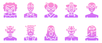 Horror avatar jeu d'icônes
