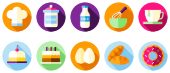 Bakery paquete de iconos
