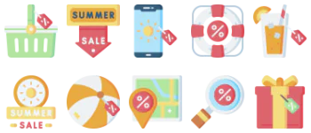 Summer Sales jeu d'icônes