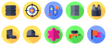 Paintball icon pack