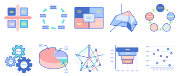 Infographic gói biểu tượng