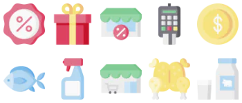 Supermarket icon pack